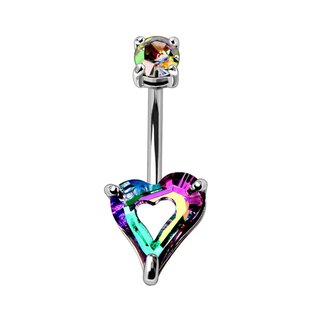 Bananabell Piercing - Crystals - Heart - Rainbow