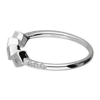 Ring - 925 Silver - Squared Crystals