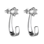 Ear Stud - 925 Sterling Silver - Crystal - Pendant