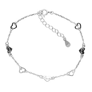Bracelet - 925 Silver - Hearts