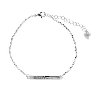 Bracelet - 925 Silver - Plate - Love Forever