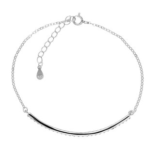Bracelet - 925 Silver - Crystal Curve