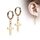 Hoop Earrings - Pendant - Cross