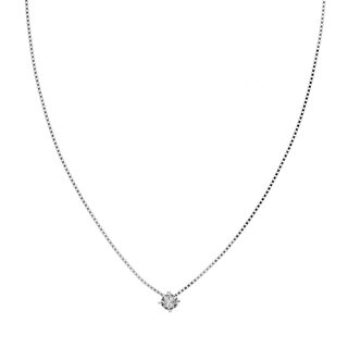 Necklace - 925 Sterling Silver - Crystal