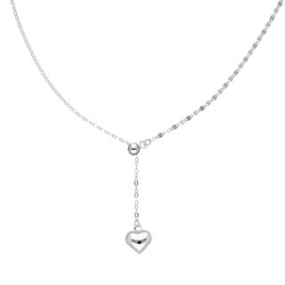 Necklace - 925 Sterling Silver - Hanging Heart