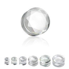 Glass Crystal Plug - Clear