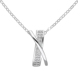 Necklace - 925 Sterling Silver - X - Crystals