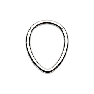Segement Ring Piercing - Clicker - Silver - Drop