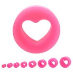 Silicone Ear Plug - Heart - Pink