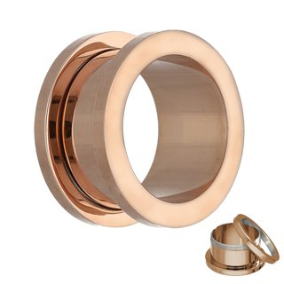 Rose Gold Ohr Tunnel Double Flared Metall Flesh Plug Anzeige 5mm 30mm 