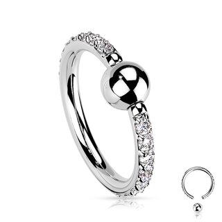 Ball Closure Ring - Titanium - Crystal-Edge