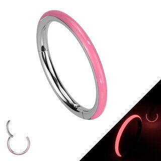 Segement Ring Piercing - Clicker - Titanium - Glow in the dark - Rim