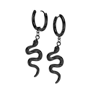 Hoop Earrings - Pendant - Snake