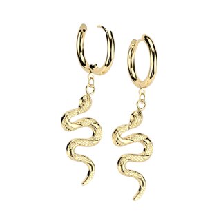Hoop Earrings - Pendant - Snake