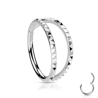 Segement Ring Piercing - Clicker - 2 Rings - Pattern