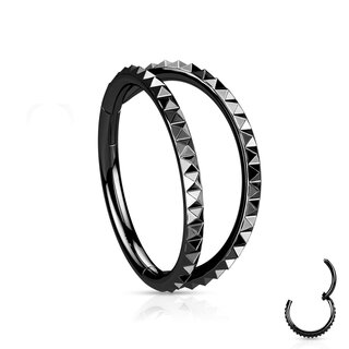 Segement Ring Piercing - Clicker - 2 Rings - Pattern