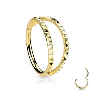 Segement Ring Piercing - Clicker - 2 Rings - Pattern