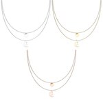 Necklace - 2 Rows - Moon - Plate