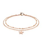 Bracelet - Rose Gold - 2 Rows - Star