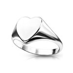 Ring - Steel - Silver - Heart