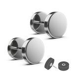 Piercing Fake Plug Set - Titanium - Silver