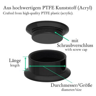 Classic Ear Plug - Screw - Black 9 mm