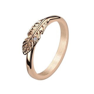 Ring - Steel - Rose Gold - Feather