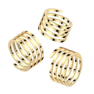 Ring - Steel - Gold - Spiral