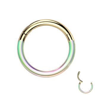 Segement Ring Piercing - Clicker - Titanium - Photochromic - Gold