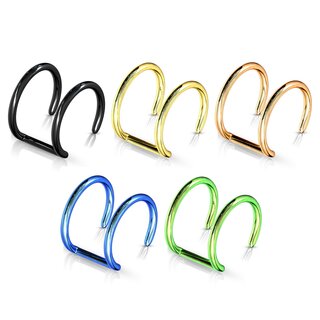 Ear Cuff - 2 Rings - 5 Colors