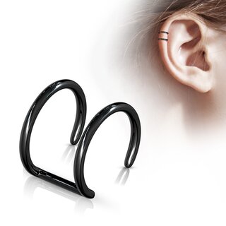 Ear Cuff - 2 Rings - 5 Colors [02.] - gold