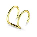 Ear Cuff - 2 Rings - 5 Colors [02.] - gold