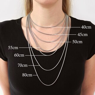 Max Palmer - Snake Necklace - Silver [10.] Thickness: 2,5mm - Length: 50 cm