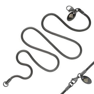 Max Palmer - Snake Necklace - Black [01.] Thickness: 1,2mm - Length: 40 cm
