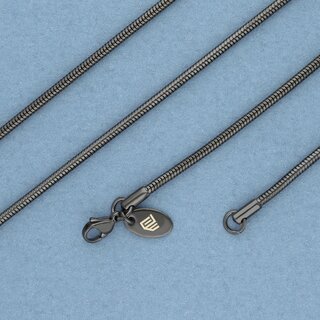 Max Palmer - Snake Necklace - Black [01.] Thickness: 1,2mm - Length: 40 cm