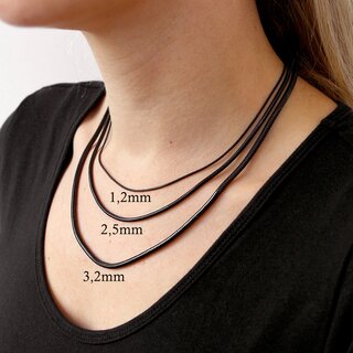 Max Palmer - Snake Necklace - Black [01.] Thickness: 1,2mm - Length: 40 cm