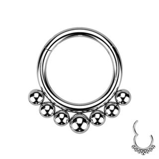 Segement Ring Piercing - Clicker - Titanium - Balls