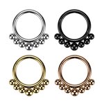 Segement Ring Piercing - Clicker - Titanium - Balls