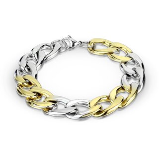 Bracelet - Curb Chain - Silver-Gold