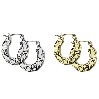 Hoop Earrings - Thick - Hammered