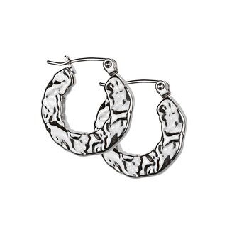 Hoop Earrings - Thick - Hammered