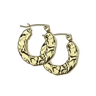 Hoop Earrings - Thick - Hammered