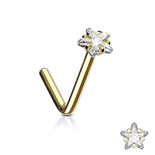 Nose Stud curved - Crystal - Star