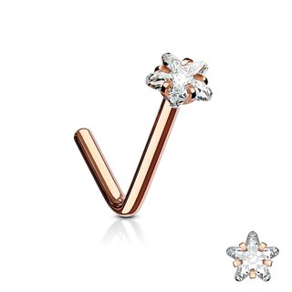 Nose Stud curved - Crystal - Star