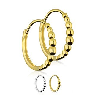 Hoop Earrings - 925 Silver - Balls
