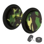 Piercing Fake Plug - Acrylic - Camouflage