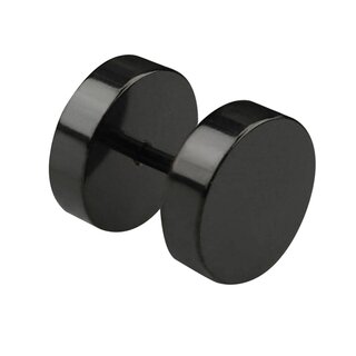 Piercing Fake Plug - Titanium - Black