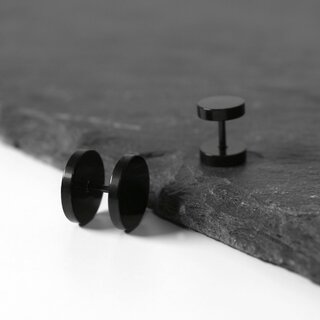 Piercing Fake Plug - Titanium - Black