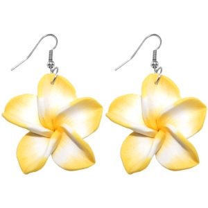Dangle Earrings - Flower - Yellow