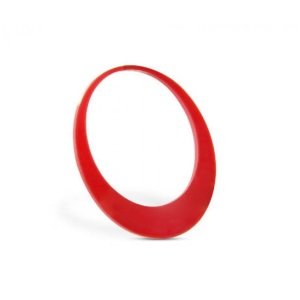 Flesh Tunnel Hoop Earring - Oval - Red